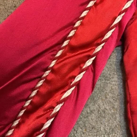 RARE 1980’s JouJou Bomber | Bright Red Rayon with Embroidery | Size M - Picture 15 of 16